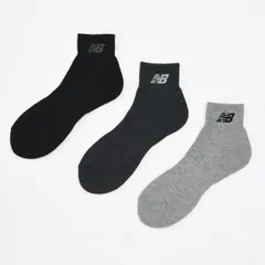 ニューバランス 靴下 3足組 メンズ レディース newbalance ミッドレングスミッドレングス3Pソックス 23-29cm  ロゴソックス スポーツ   くつ下  男女兼用 黒 グレー 灰色  /LAS35705-AS1