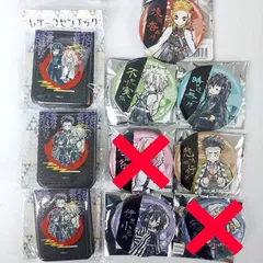 未使用　鬼滅の刃　缶バッジ 5種　レザーフセンブック3冊　8点セット