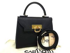 ほぼ未使用】 カルボッティ エレナ243 ハンドバッグ 2way グレー 人気