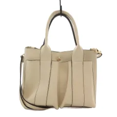 ロデスコ RODE SKO ダブルポケット 2WAY トートバッグ ショルダーバッグ フェイクレザー 白 アイボリー /FT