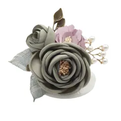 [レリカ] 花 コサージュ ブローチ 入学式 卒業式 フォーマル パーティ 記念日 胸飾り 結婚式 アクセサリー レディース (グリーン) [グリーン]