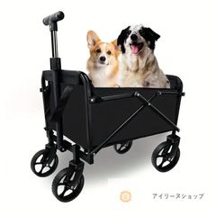 ペットキャリー ペットバギー 犬用ベビーカー  ペットキャリーカート マルチ機能 ポータブル キャリーワゴン 防水 軽量 コンパクト収納 折りたたみ可能 取り外し可能 布カバー付き 屋外活動用#アイリーヌショップ