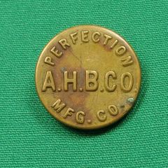 A.H.B.CO  PERFECTION MFG.CO　チェンジボタン　アンティーク　カバーオール　ペンダントトップ　リメイク no3