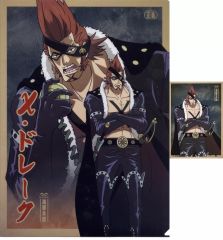 [중고] 클리어 파일 X·드레이크 A4 클리어 파일 & 스티커 [이치반 복권 원피스 절대적 정의] G상
