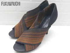 ◇ UNITED NUDE ユナイテッドヌード オープントゥ パンプス サイズ36 ブラック オレンジ レディース 【中古】 【1002798753624】