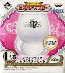 【中古】グラス(キャラクター) ロー＆ドフラミンゴ デザイングラス＆コースターセット 「一番くじ ワンピース ヒストリーオブロー」 E賞