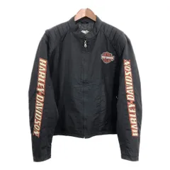 HARLEY DAVIDSON ハーレーダビッドソン ナイロン ライダースジャケット 大きいサイズ バイクウェア (メンズ 2XL) 中古 古着 Q9048