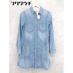 ◇ ◎ Lee リー ロゴ 長袖 膝丈 ワンピース サイズM ライトブルー レディース 【中古】 【1002802569258】のサムネイル