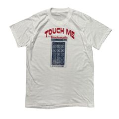 70s USA製 古着 ヴィンテージ Tシャツ 企業ロゴ Amana Touchmatic TOUCH ME オーブンレンジ 白 ホワイト シングルステッチ