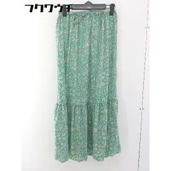 ◇ ◎ w closet ダブルクローゼット 花柄 ロング マーメイド スカート サイズF グリーン系 レディース 【中古】 【1105270000855】のサムネイル