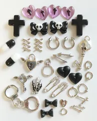 No.361　地雷系　サブカル　病みネイル　ネイルパーツ　まとめ売り