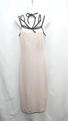 ◇ ⊂ Darich ダーリッチ パイピングカットリボン キャミソール ロング ワンピース サイズF ベージュ レディース E  【1410290033210】