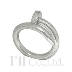 CARTIER　カルティエ　ジュスト　アン　クル　リング　クラシックモデル　B4099247　750WG　＃47　ブランドジュエリー　指輪　7号　18金　Au750　750ホワイトゴールド　釘モチーフ　MM【中古】【74764】