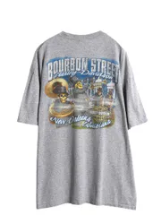 【お得なクーポン配布中!】 ハーレー ダビットソン 両面 プリント ポケット付き Tシャツ メンズ 2XL / 古着 オフィシャル ヘビーウェイト スカル バイク イラスト 灰