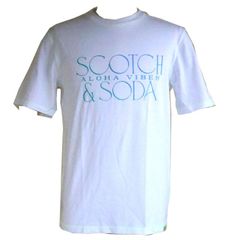 SCOTCH&SODA （スコッチ＆ソーダ）半袖Tシャツ ホワイト 白（ALOHA　VIBES）綿100%　292-54409-00