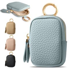 【人気商品】革 キーケース キーリング付き ヘッドホンケース ミニ財布 コンパクト メンズ 手持ち こぜにいれ コインケース 使いやすい 小物入れ レディース 印鑑ケース ヘッドホン持ち運び 小銭入れ 収納（ブール）