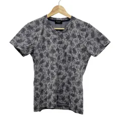 EPOCA UOMO(エポカ ウォモ) 半袖Tシャツ サイズITL  46 メンズ美品  - ライトグレー×ネイビー×グレー Vネック/ストライプ