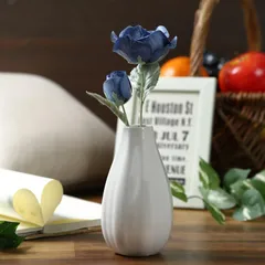 Rose7 手漉き和紙を使用した 花香る フラワー リードディフューザー スティック 造花 フェイクグリーン 人工観葉植物 一輪 (バラ) [1] [バラ]