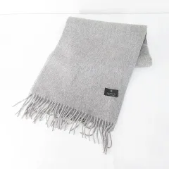 ランバン LANVIN マフラー ストール 灰系 グレー 無地 フリンジのサムネイル