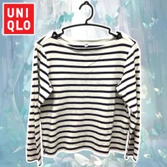 UNIQLO ユニクロ ボーダー カットソー ボートネック 長袖 T-20