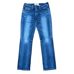SOMETHING NEO JEAN SDN300 ストレッチ ボーイフレンドデニム テーパード ブルー レディースS サムシング