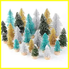 【数量限定】ZOYUBS クリスマスツリー ミニ 卓上 24点セット 卓上ツリー ミニクリスマスツリー ミニツリー クリスマスツリー飾り テーブル ミニツリー クリスマス飾り 卓上ミニツリー ミニ 雪松クリスマスグッズ ミニ植毛雪松 装飾 置物 クリスマス 飾