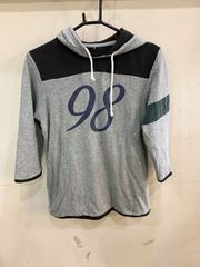 N26★SUNNYSPORTS/サニースポーツ ワッフルナンバープリント7分丈トップス グレー系 メンズトップス リバーシブル USED ★