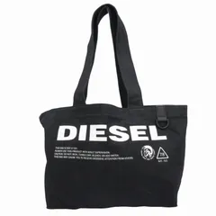 ディーゼル DIESEL トートバッグ ハンドバッグ ワンショルダーバッグ デニム ロゴプリント 黒 ブラック /HD 0821 ■MA