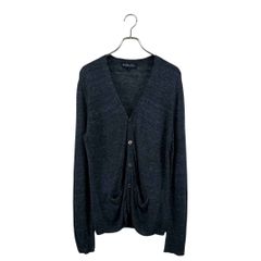 Brooks Brothers◆カーディガン  ブルックスブラザース リネン100% 無地 ネイビー系  シェルボタン  メンズ サイズ M 6