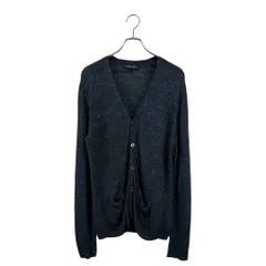 Brooks Brothers◆カーディガン  ブルックスブラザース リネン100% 無地 ネイビー系  シェルボタン  メンズ サイズ M 6