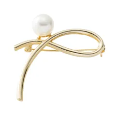 【A：ゴールド×ワンサイズ】[Cream dot. クリームドット公式] ブローチ フォーマル 卒業式 卒園式 入学式 入園式 ママスーツ コサージュ 華やか ピン 上品 エレガント 2タイプ パール 変形 普段使い ヴィンテージ調 艶消し マット 大人