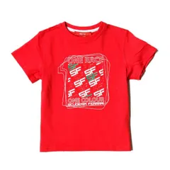 種類1:レッド/2才 フェラーリ Tシャツ ワンカラー SF キッズ Tシャツ モータースポーツ ウェア Ferrari