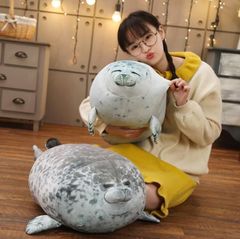 ぬいぐるみ 2個セット 2色アザラシ もちもち やわらかい 抱きぐるみ 