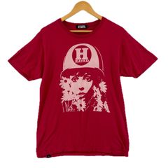美品】HYSTERIC GLAMOUR 半袖Tシャツ グラフィックプリント 赤 - メルカリ