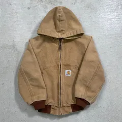 Carharttキッズカーハートアクティブジャケット　ブラウンUSA製ビンテージ Kids】00年代 Carhartt カーハート ダックジャケット アクティブ