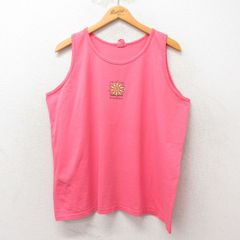 XL/古着 ビンテージ タンクトップ メンズ 90s KIAWAH コットン ピンク 25jun06 中古