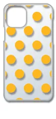 【新品未使用】iPhone11 アイフォン11 クリア ハードケース ドット柄 水玉 (イエロー) スマホケース カバー cl-iphone11-dotsmall-06