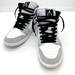 NIKE ナイキ スニーカー AIR JORDAN 1 エアジョーダン1 MID ミッド 554724-092 ハイカット スポーツ メンズ 27cm グレー 靴 DF16666■