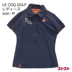 LE COQ GOLF ルコックゴルフ 半袖ポロシャツ ネイビー系 M [240001966588]#