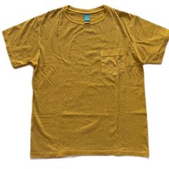 Good On ショートスリーブ 半袖 ポケットTシャツ ピグメントダイ POCKET TEE PIGMENT DYE M 黄土色 マスタード グッドオン アメカジ 後染め