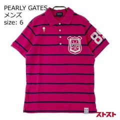 美品】PEARLY GATES ボーダー柄 半袖ポロシャツ 赤 6 ゴルフ - メルカリ