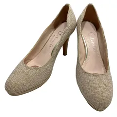 【美品】アルテミスバイダイアナ (22.5) パンプス ツイード アーモンドトゥ ヒール 希少デザイン