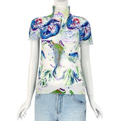 極美品 ME ISSEY MIYAKE ミーイッセイミヤケ カットソー 花柄 マルチカラー