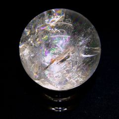 レインボー水晶　56ｍｍ丸玉　台座付き　　☆パワーストーン スフィア