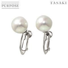 タサキ TASAKI アコヤ真珠 8.0mm イヤリング K18 WG ホワイトゴールド 750 パール 田崎真珠 Earrings Clip on 90236793