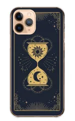 iPhone13 mini ケース カバー アイフォン13 ミニ スマホケース ハードケース タロットカード タロット占い カード 太陽 月 おしゃれ オシャレ かっこいい シンプル ネイビー 紺 カラー01