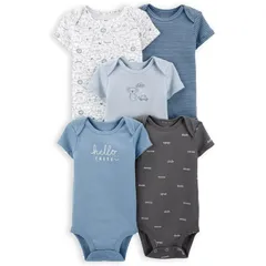 ベビー 半袖 ボディスーツ 肌着 5枚セット 60 70 80 90 95 【bss-24】