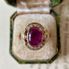 TIFFANYティファニー ヴィンテージ カレッジリング☆ガーネット - メルカリ