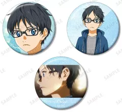 【中古】バッジ・ビンズ 有馬公生 ホログラム缶バッジ3個セット 「四月は君の嘘」