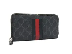 極美品✨グッチ ヴィンテージロゴ プリント シェリーライン ラウンドファスナー linkvintage_826b826-23578